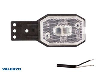 LED Position light Valeryd 113x42x34 white with bracket 12-30V incl. 450mm cable