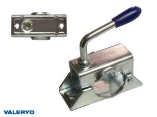 Jockey wheel clamp Ø48 mm. Standard with short crank. Sheet metal. CC=105
