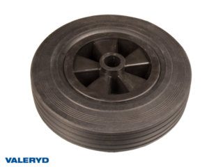 Replacement wheel for jockey wheel 200x50 Plastic rim. Solid rubber wheel. 21 mm