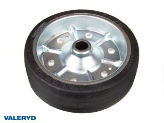 Replacement wheel for jockey wheel 200x60 mm Metal rim. Solid rubber wheel